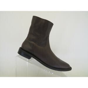 EDDIE BAUER Womens Brown Leather Zip High Ankle Fashion Boots Sz 6.5 M
